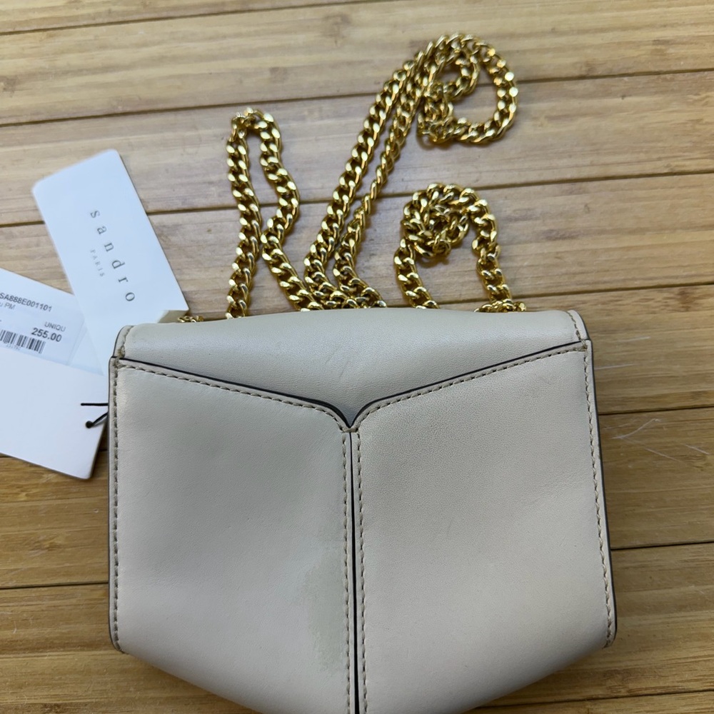 SANDRO PARIS Lou PM Ecru Crossbody Bag - Picture 4 of 10